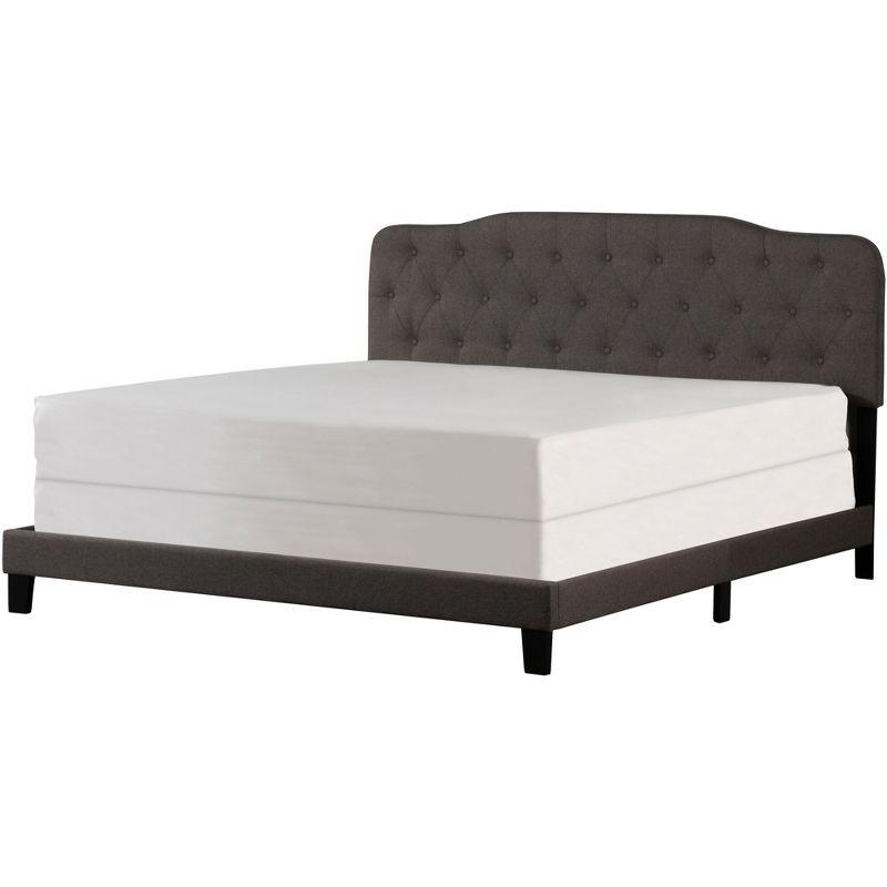 Queen Nicole Upholstered Bed In One Stone Gray Fabric - Hillsdale Furniture