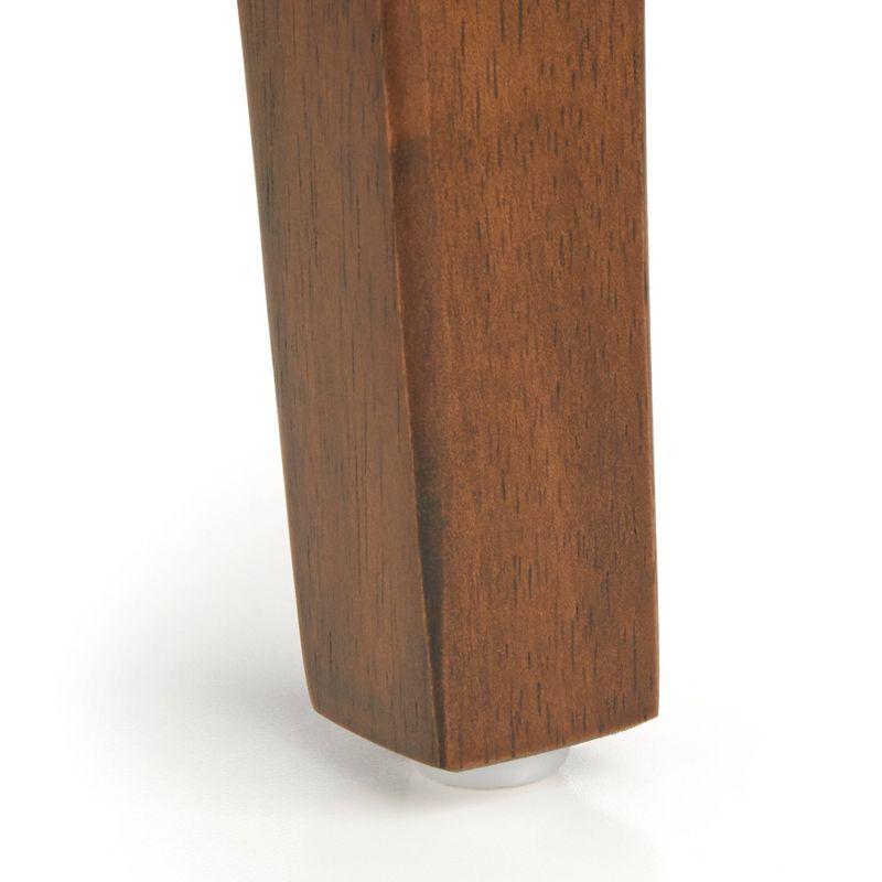 Buylateral 5pc Estelle Rectangular Dining Set Walnut/Sunflower Yellow: Upholstered Chairs, Rubberwood Frame, Foam Fill