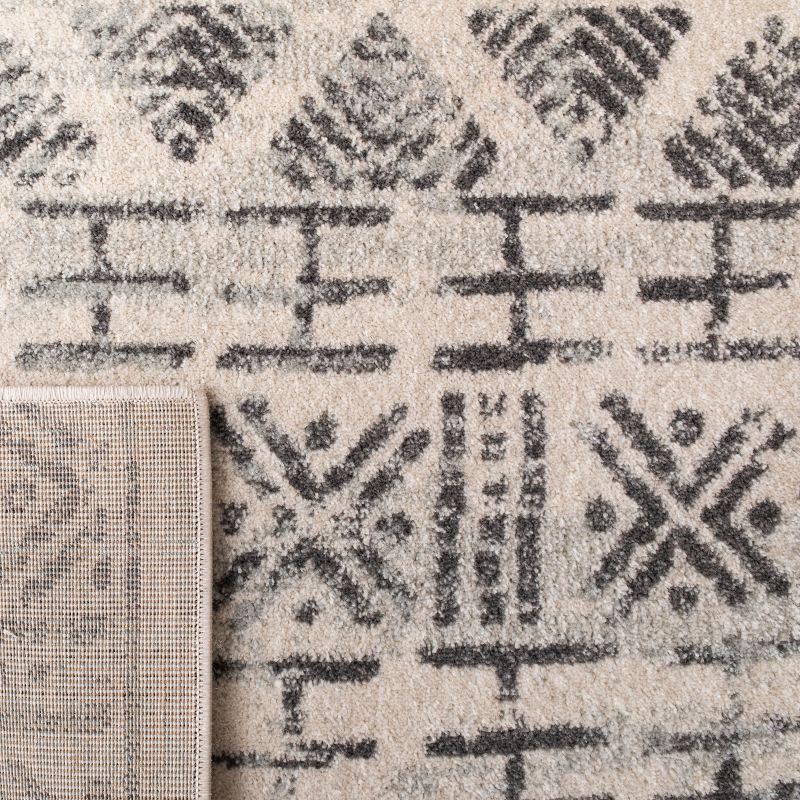 Mercer MRE413 Power Loomed Area Rug - Ivory/Grey - 5'3"x7'6" - Safavieh.