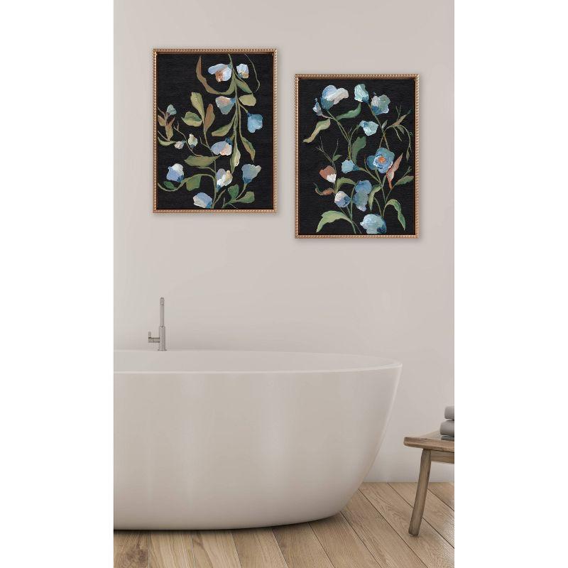 Kate & Laurel All Things Decor 18"x24" (Set of 2) Sylvie Foliage I and III Framed Canvas Arts by Nikita Jariwala Beaded Gold