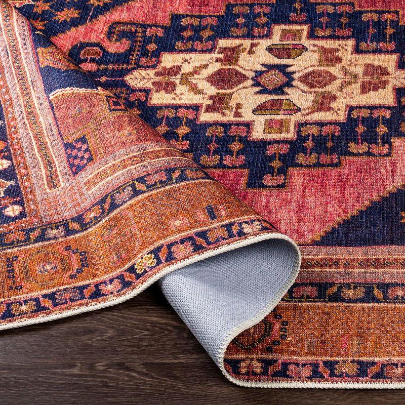 Mark & Day Western Springs Washable Woven Indoor Area Rugs Coral