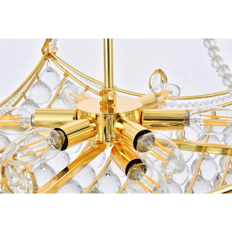 Elegant Lighting Corona 8 light Gold Chandelier Clear Royal Cut Crystal