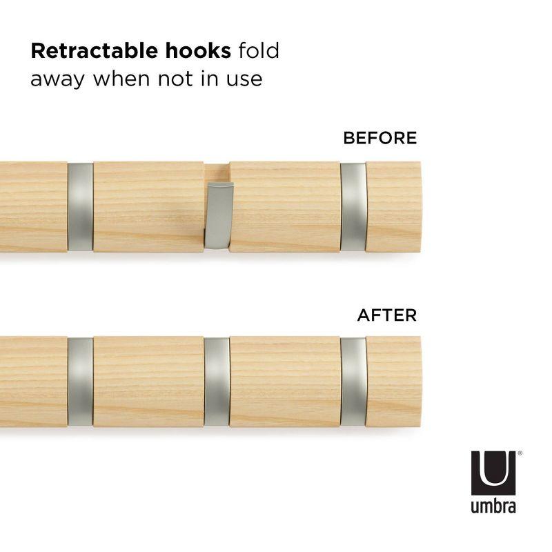 Flip 8 - Hook Solid Wood Coat Rack