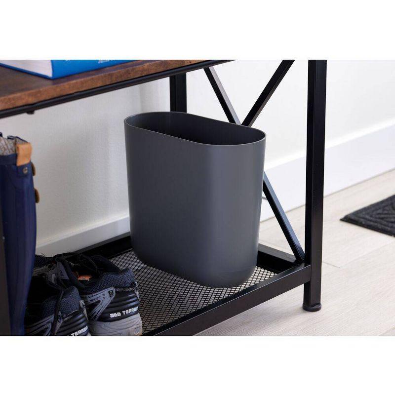 iDESIGN Recycled Plastic Slim Oval Waste Basket The Cade Collection