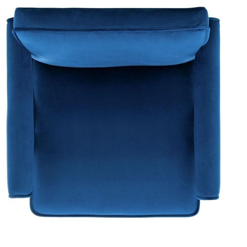 Suri Mid Century Arm Chair - ACH4508 - Navy/Walnut - Safavieh