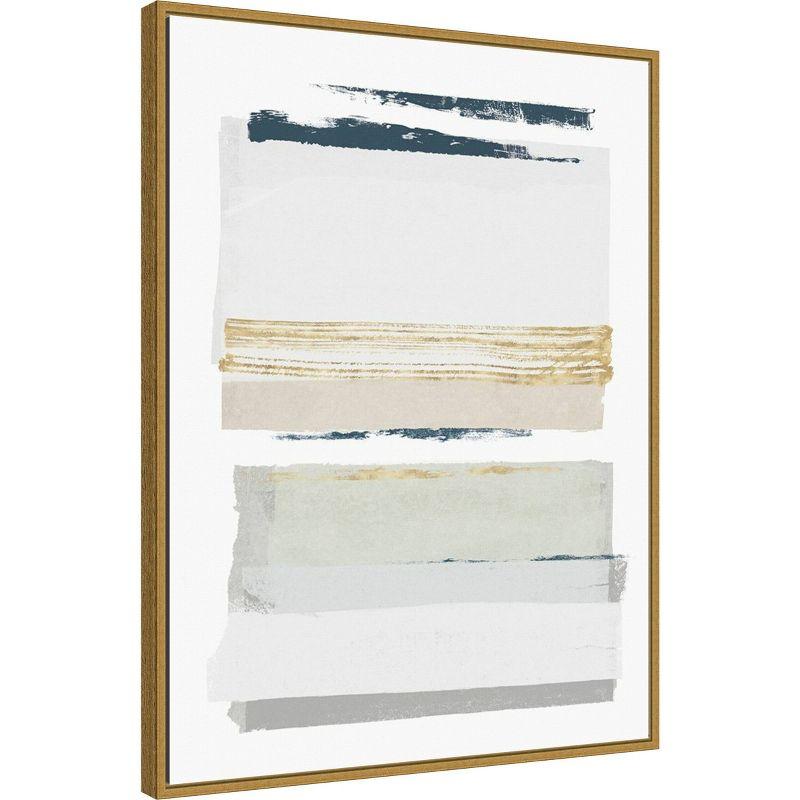 22" x 30" Boulevard II by PI Studio Framed Canvas Wall Art Gold - Amanti Art: Modern Lithograph, Sawtooth Back Mounted