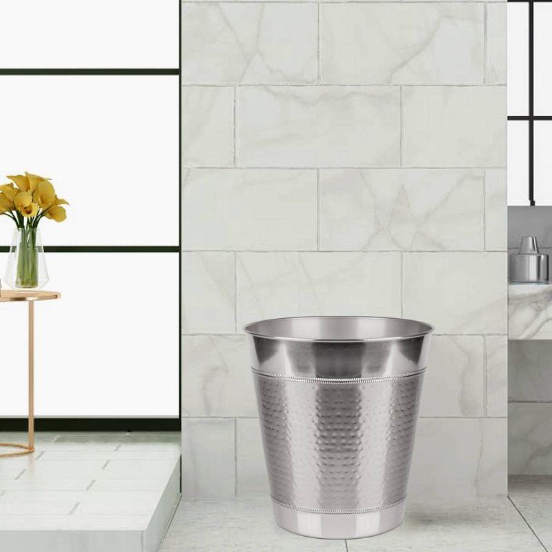 Hudson Bathroom Wastebasket - Nu Steel