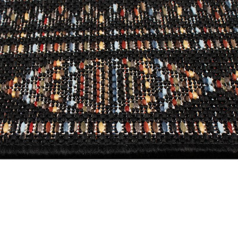 Midnight Elegance 24" Indoor/Outdoor Flat Woven Area Rug