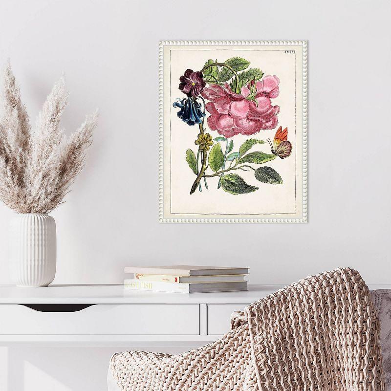 Dutch Florals XII White Framed Canvas Wall Art Print