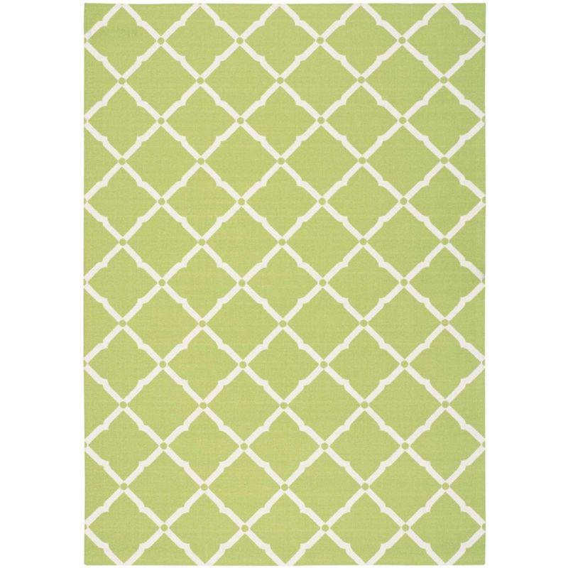 Handmade Floral Light Green Synthetic 7'9" x 10'10" Area Rug