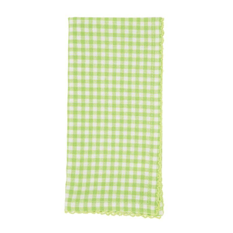 Green Cotton Gingham Design Table Napkins Set of 4