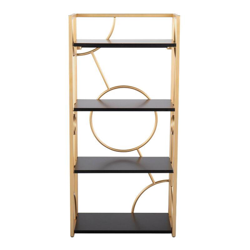 Everly Quinn Constellation Contemporary Bookcase In Metal And Wood By Lumisource