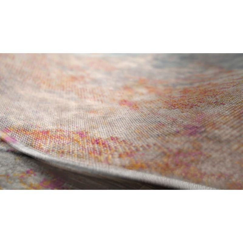 Abstract Orange/Blue/Cream Area Rug