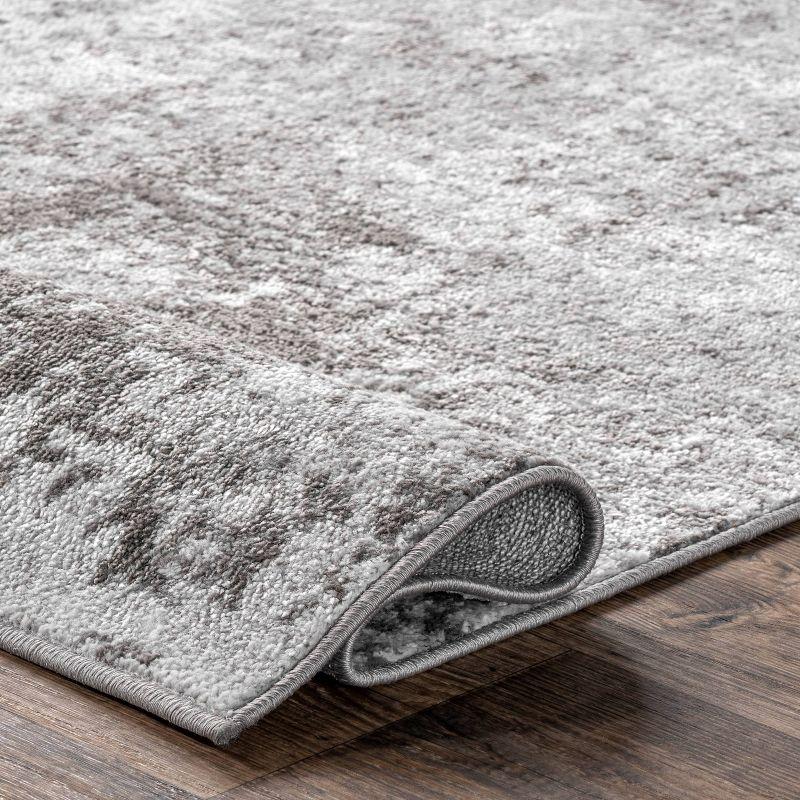 Elysian 50'' Gray Abstract Synthetic Easy-Care Area Rug