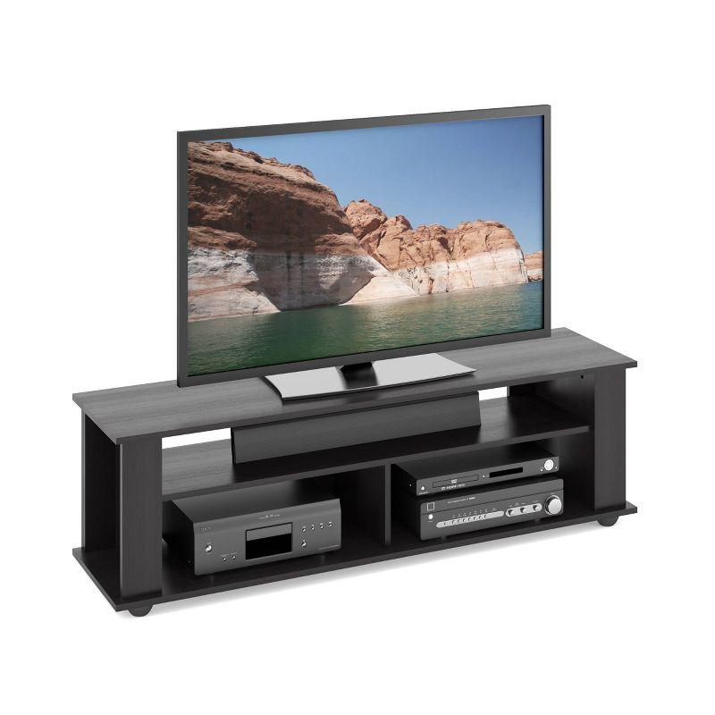 Flat Panel TV Stand for TVs up to 65" CorLiving Ravenwood Black: Contemporary Design, Open Shelving