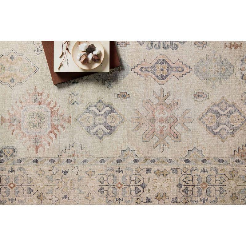 3'6"x5'6" Hathaway Rug Beige - Loloi Rugs: Traditional Medallion, Indoor Flat Pile, Polyester Canvas Backing