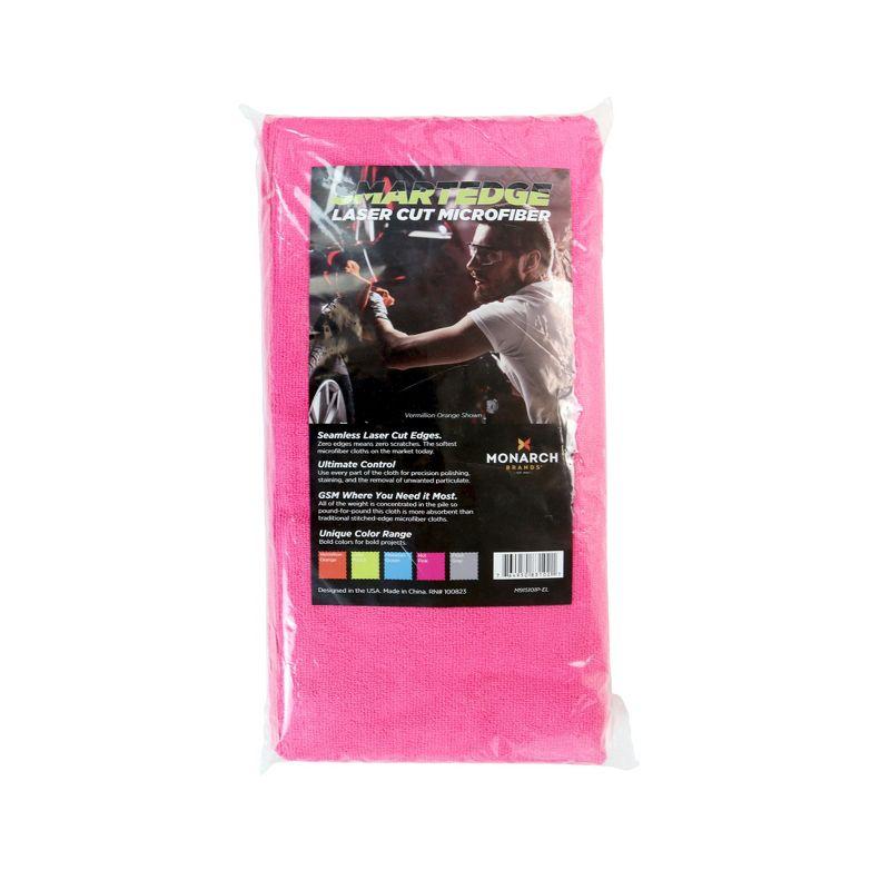 Pink Edgeless Microfiber Cleaning Cloths 16x16 (12 Pack)