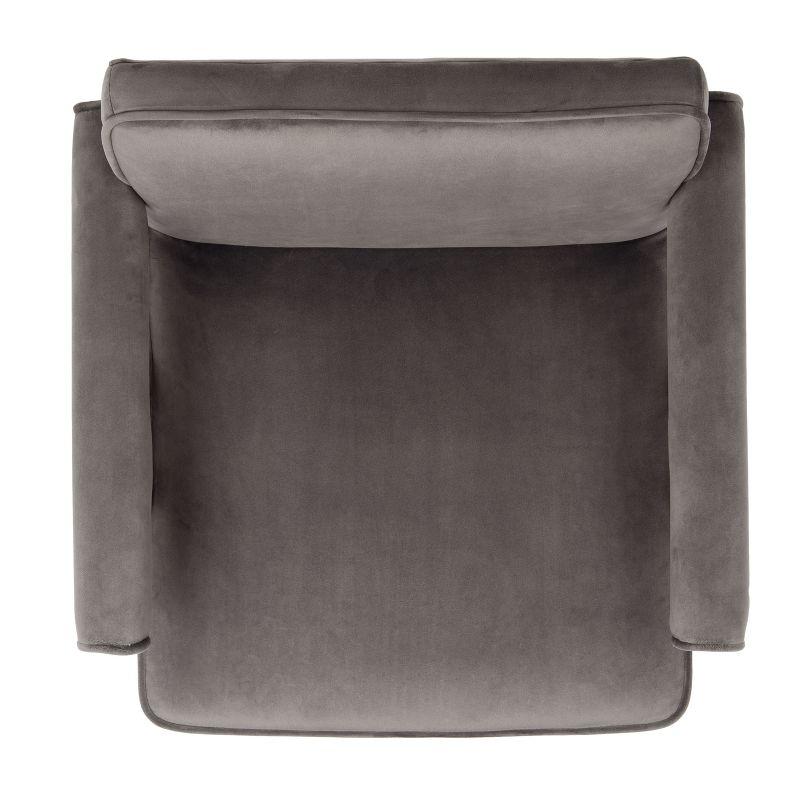 Suri Mid Century Arm Chair - ACH4508 - Dark Grey/Walnut - Safavieh
