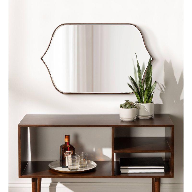 24" Bronze Wood Rectangular Bathroom Vanity Mirror