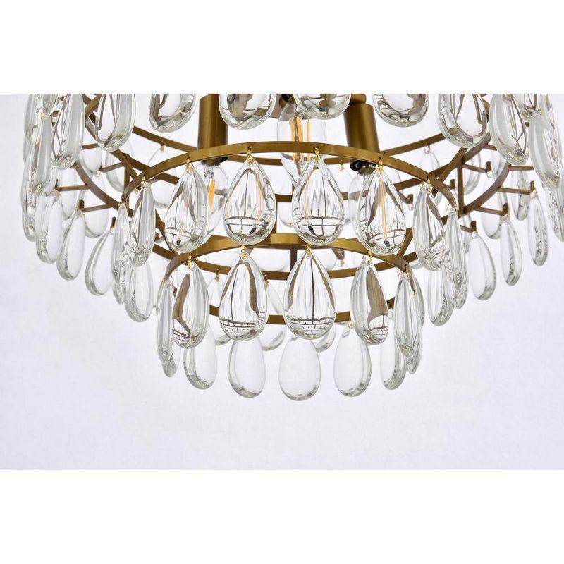 Elegant Lighting Mila 16 inch flush mount in brass