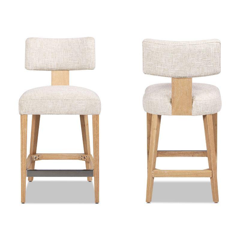 Jennifer Taylor Home Penny Round Arched Upholstered Counter Stool, Set of 2
