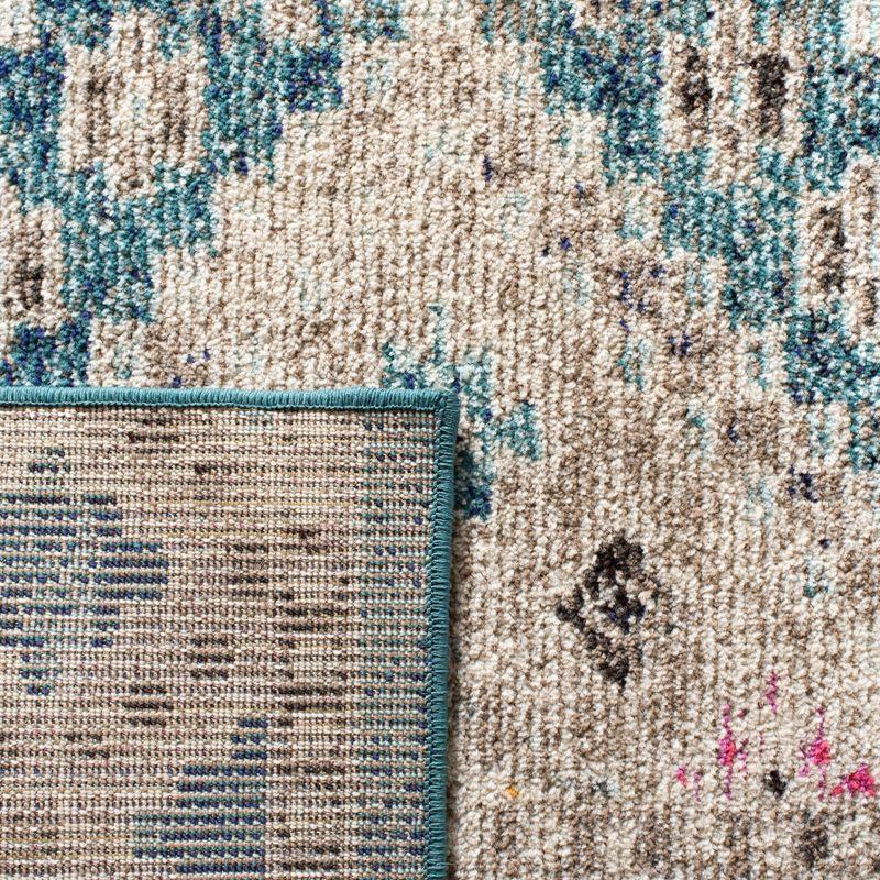 Madison MAD418 Power Loomed Indoor Area Rug - Dark Blue/Yellow - 6'7"x6'7" - Safavieh