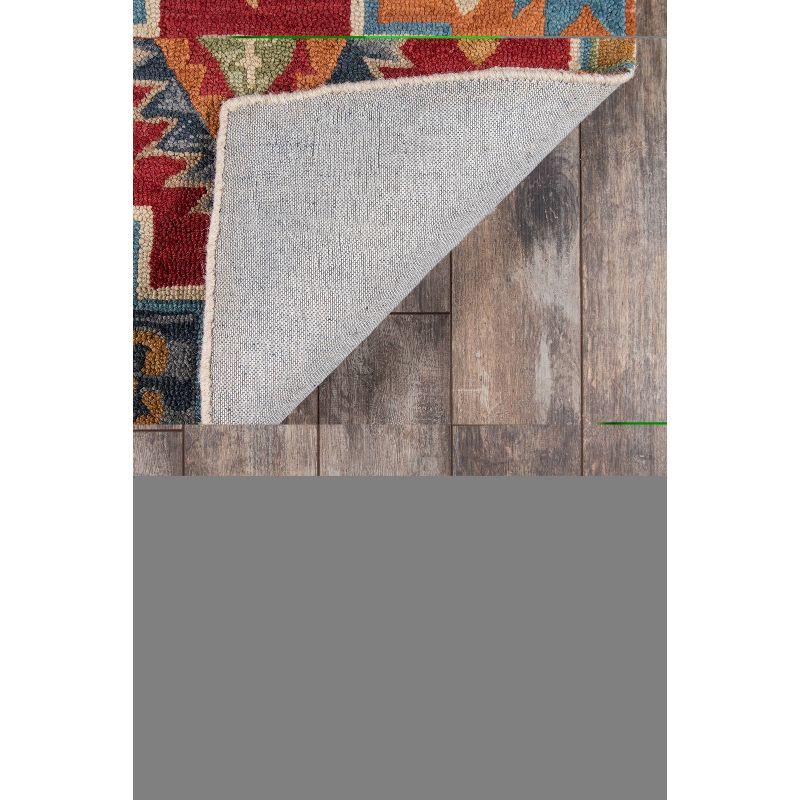 Nomadic Blue Wool 3'6" x 5'6" Hand-Tufted Rectangular Rug