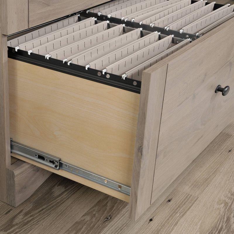 2 Drawer Lateral File Cabinet Laurel Oak - Sauder: Full Extension, Legal/Letter Size, Interlocking