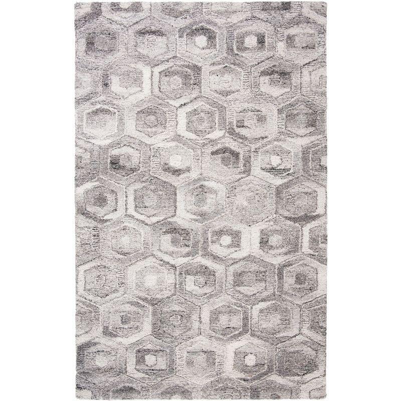 Abstract ABT632 Handmade Indoor Area Rug - Grey/Beige - 9'x12' - Safavieh