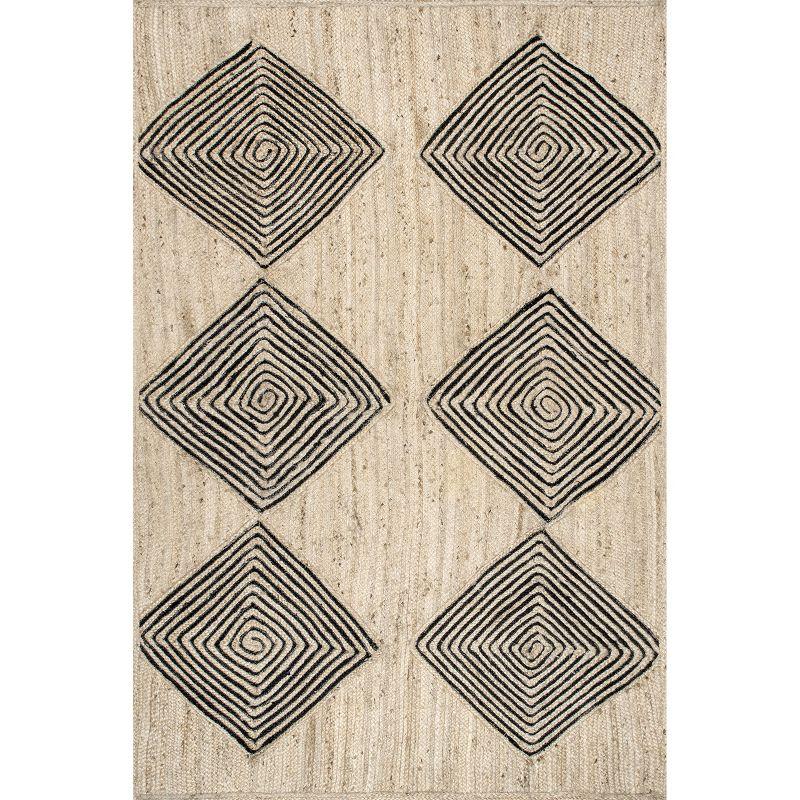 Arvin Olano x Rugs USA Axel Diamond Jute Natural Area Rug