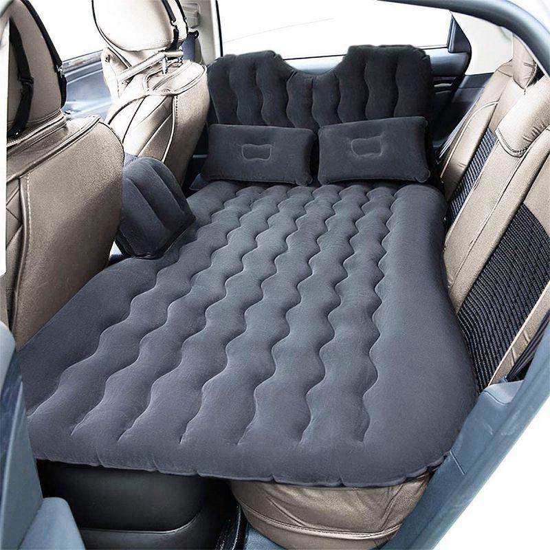 Zone Tech Car Travel Inflatable Air Mattress for the Back Seat With Pump Long Blow Up Camping Bed  Universal For Car ,SUV or Truck