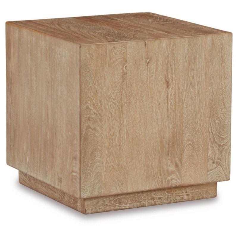 Belenburg Square Natural Wood Accent Table with Storage