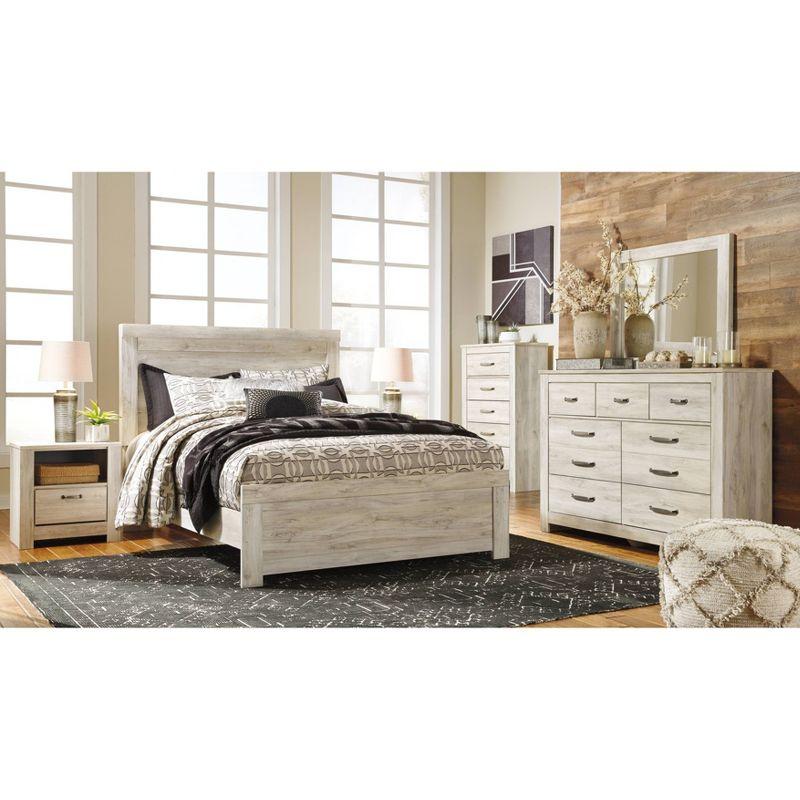 Bellaby White 5-Drawer Farmhouse Chest with Brushed Nickel Handles