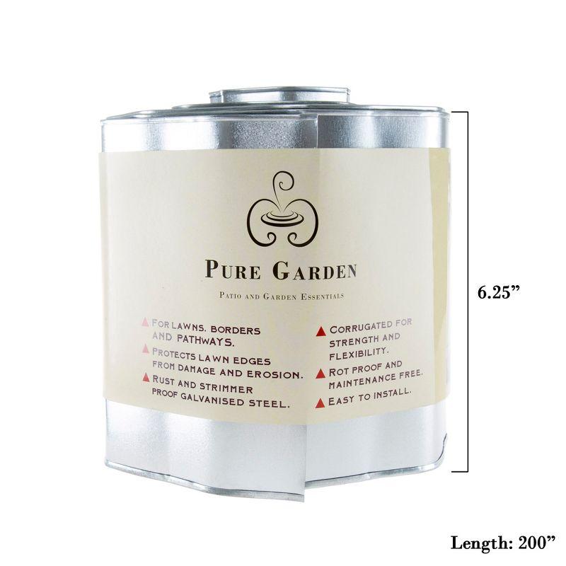 Nature Spring Galvanized Steel Garden Border Edge - 16'