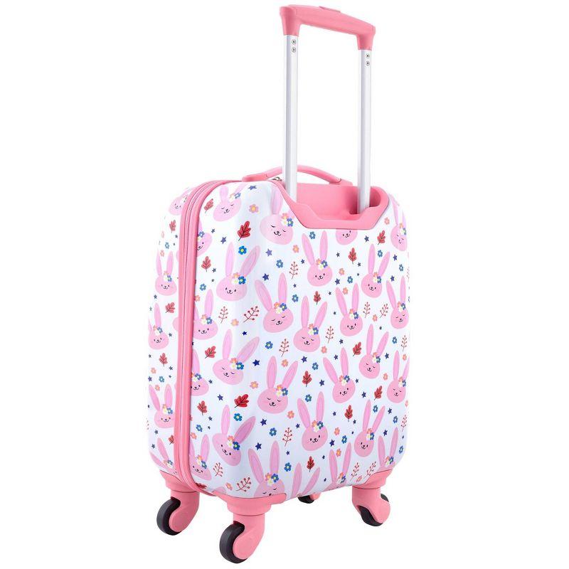 Travelers Club Kids' 5pc Hardside Checked Spinner Luggage Set - Bunny