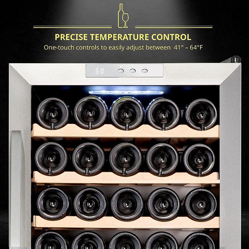 Schmecke 34 Bottle Compressor Wine Fridge & Cooler Refrigerator W/Lock