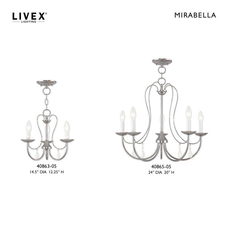 Livex Lighting Mirabella 5 - Light Chandelier in  Polished Chrome
