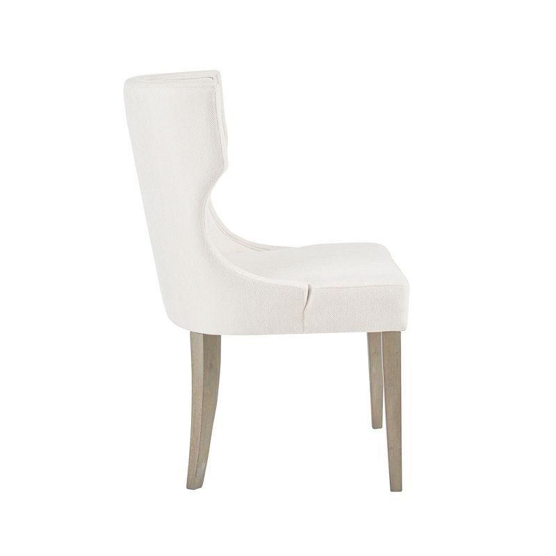 Madison Park Troy Upholstered Wingback Dining Chair Cream