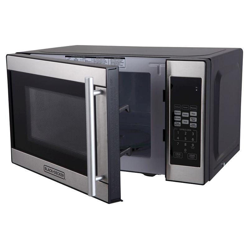 Black Stainless Steel 0.7 cu ft 700W Microwave Oven