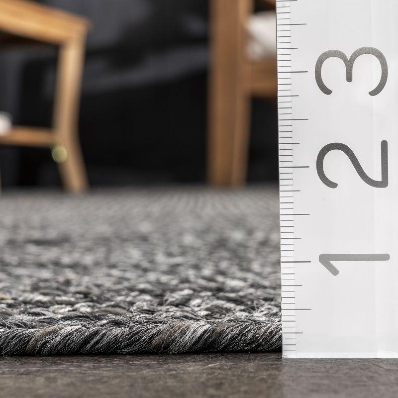 nuLOOM Wynn Braided Indoor/Outdoor Area Rug, Oval 4' x 6', Charcoal