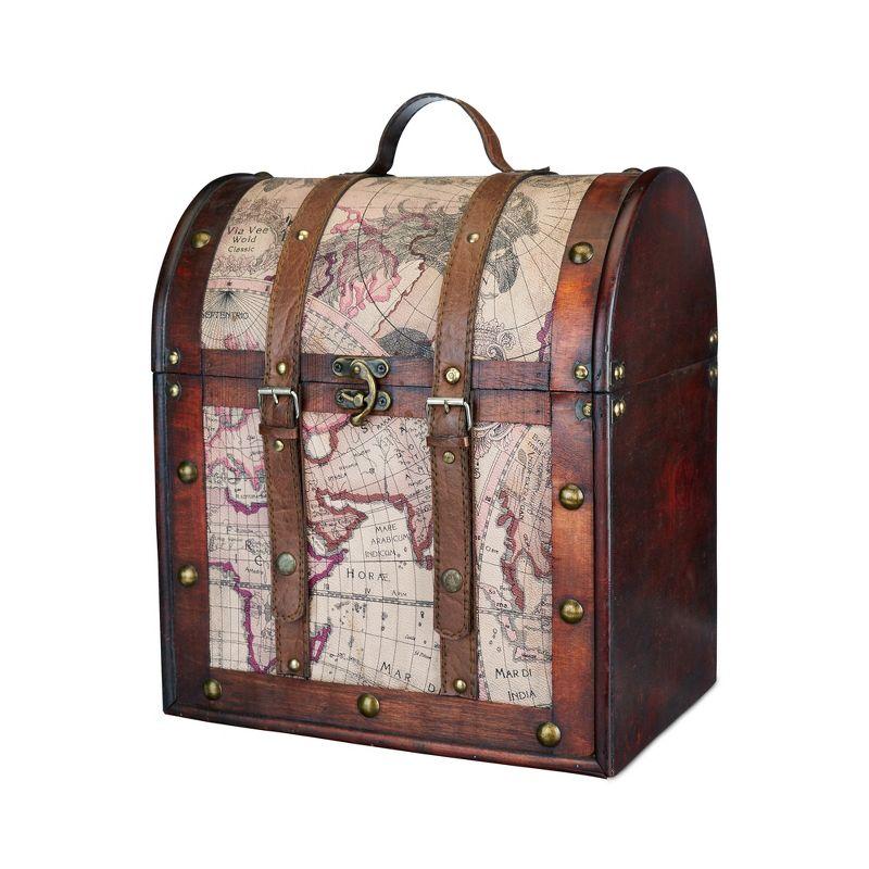 6 Bottle Old World Wooden Wine Box by Twine Living