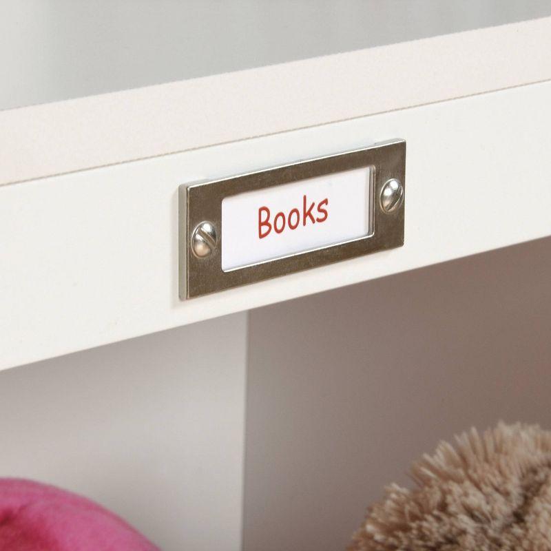 Soft White Kids Bookcase with Cubby Storage