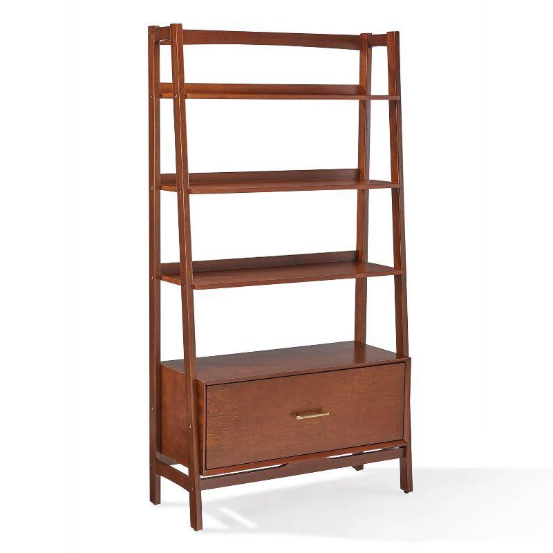 Landon 77'' Mahogany Mid-Century Modern Large Etagere