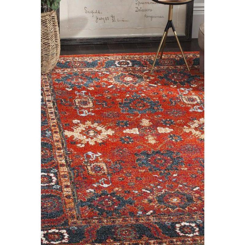 Vintage Hamadan VTH214 Power Loomed Indoor Area Rug - Orange/Blue - 8'x10' - Safavieh