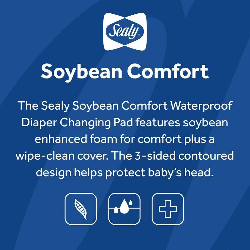 Sealy Soybean Comfort 3-Sided Contoured Diaper Changing Pad