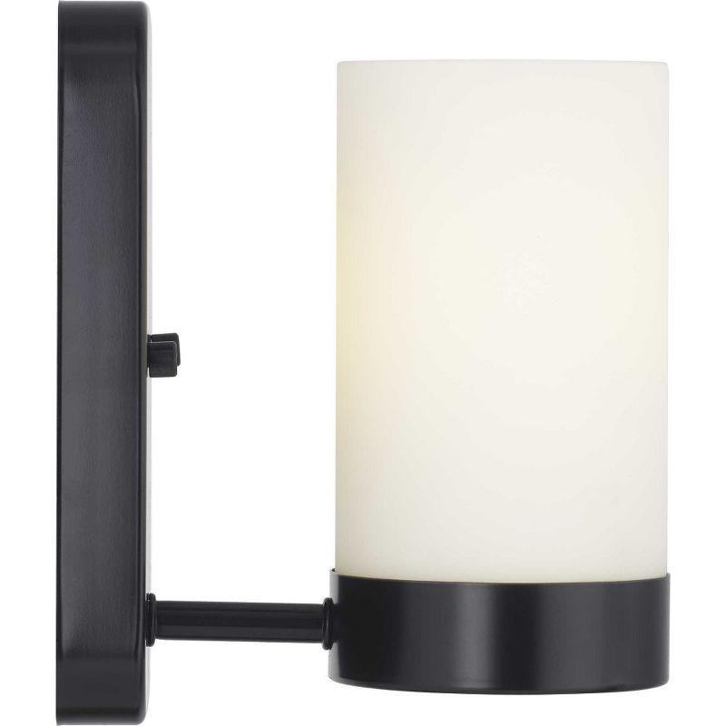 Progress Lighting Elevate 1-Light Wall Sconce, Brushed Bronze, Etched White Glass Shade