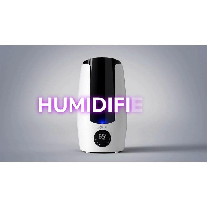 Hunter HP450UV Round Air Purifiers for Home, True HEPA Air Purifier Tower for Pets, Odors, Allergens, Smoke, Dust, VOC's. HEPA Air Purifiers for