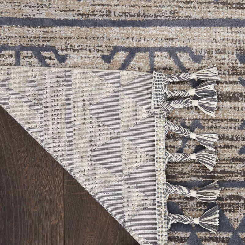 Nourison Asilah 5'3" x 7'11" Mocha/Charcoal Abstract Indoor Rug ASI03