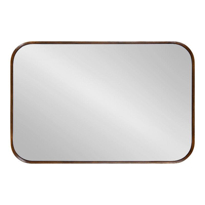 Kate and Laurel Nordlund Framed Wall Mirror, 23x35, Walnut Brown