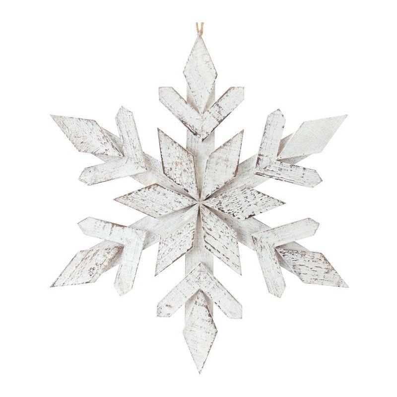 Melrose Wooden Snowflake Ornament (Set of 6)